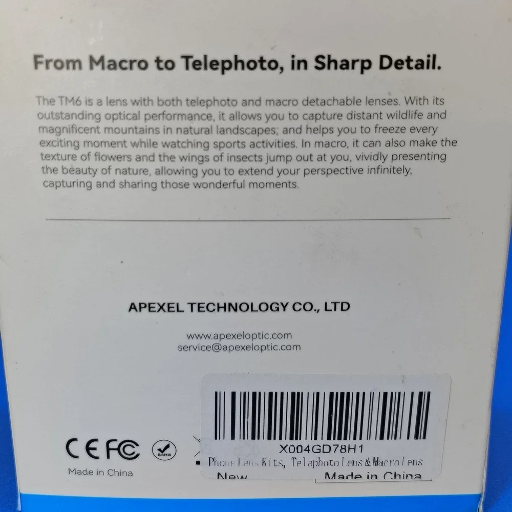 Apexel Telephoto Macro High Resolution Portable Detachable Monocular Lense